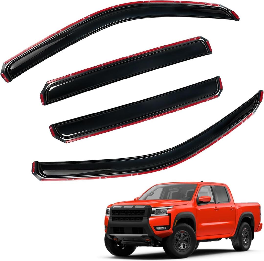 in-Channel Rain Guards Compatible with 2022-2026 Nissan Frontier