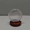 Hockey Puck Display Cases with Wooden Bases, Acrylic Clear Hockey Puck Display Stand Hockey Puck Holder Frame Souvenir Display Stand for Displaying Autograph Hockey Puck Collection