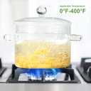 Glass Pots for Cooking on Stove, 1.5L/50OZ Simmer Pot with Lid,High Borosilicate, Heat-Resistant Safety Glass Pot for Stove, Suitable for Pasta, Soup, Milk, Fruit, Tea
