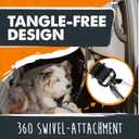 Mighty Paw Dog Seat Belt For Car Headrest - Distraction Free Driving, Heavy-Duty Aviation Grade Aluminum Carabiner, and Tactical Buckle.Adjustable Dog Seatbelt Harness for Small, Medium and Large Pets