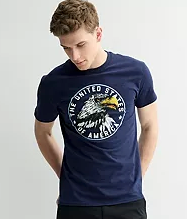 Gildan Men's T-shirt Navy Blue Color Large