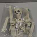 36" Skeleton Halloween Decorations, 3FT Realistic Full Body Movable Posable Joints Skeleton, Creepy Halloween Plastic Skeleton for Graveyard Decorations, Haunted House Props Indoor/Outdoor Decor