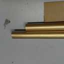TWOPAGES Adjustable Curtain Rod, Heavy Duty Curtain Rod Set with Brackets and Rings, 1 Inch Diameter Wall Mounted Drapery Rod 28 to 76 Inch Length, Gold