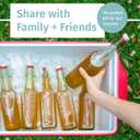 Otis Classic Glass Bottles with Caps - Set of 6 Clear Swing Top Glass Bottles w/Ceramic Lids for Storing Kombucha, Liquor, Syrup, Wine, Kefir & Beer - Bonus Marker & Labels Included, 16oz