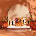 2 x Double-sided Halloween Table Decorations Thanksgiving Tiered Tray Decor Wooden Table Sign, Fall WICKED Party Trick Decoration Tabletop Centerpiece Turkey for Desk Tiered Tray shelf Decor