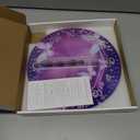 Purple Wall Clock for Girls Bedroom Analog Butterfly Wall Clocks Battery Operated 12 Inch Round Glass Wall Clock Silent