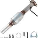 Rear Catalytic Converter Compatible with 2004-2007 Toyota Highlander 3.3L, 2004-2006 Lexus RX330 3.3L V6 Catalytic Convertor | stainless steel shell, EPA compliant, eliminates P0420 code, full mounting hardware included, bolt-on installation