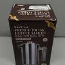Secura French Press Coffee Maker, 304 Grade Stainless Steel Insulated Coffee Press with 2 Extra Screens, 50oz (1.5 Litre), Silver