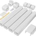4'' 14 Ft Mini Split Line Set Cover, PVC & PP Line Cover Set Universal for Mini Split AC & Central AC