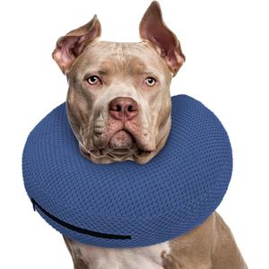Supet Inflatable Dog Cone Collar for Dogs to Stop Licking, Dog Donut Collar After Surgery, Soft Pet Cone for Dogs XXL(Neck 18.5"-23.5")