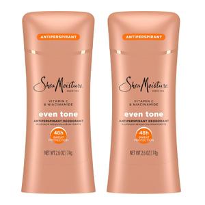 SheaMoisture Antiperspirant Deodorant Stick Even Tone Vitamin C & Niacinamide 2 Count for 48HR Sweat & Odor Protection with No Parabens & No Mineral Oil 2.6 oz SheaMoisture Antiperspirant Deodorant Stick Even Tone Vitamin C & Niacinamide 2 Count for 48HR Sweat & Odor Protection with No Parabens & No Mineral Oil 2.6 oz