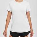 Baleaf Womens Workout Tops Short Sleeve Loose Fit Yoga Athletic Shirts Lightweight Moisture Wicking Running Top, 2XL