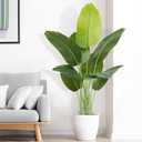 Lifelike Bird of Paradise Artificial Plant 4ft Faux Banana Leaf Tree with 9 Trunks for Home Decor - Perfect Indoor Silk Floor Plant for Living Room, Office, and Bedroom Ambiance Enhancement