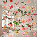 Suncalla 6 Pcs 35.4ft Hanging Flowers Garlands Backdrop Lighted Floating Fake Wildflower Vines LED Floral Garland Ceiling for Spring Wedding Bridal Shower Birthday Graduation Party(Lovely, Multicolor)