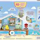 Bluey Beach Cabin Playset, 10, Customizable Toddler House Playset with 10 Play Pieces and 2.5 Goggles Figure, Toy Houses for Kids Ages 3+, One Size