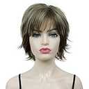 Lydell Short Layered Shaggy Full Synthetic Wig Wigs 12TT26 Brown Highlights