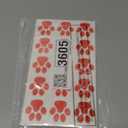 Harloon 20 Sheets 300 Pcs Paw Print Tattoos Temporary Paw Print Face Tattoos Dog Stickers Removable for Cheer Patrol Women Body Arm Foot(Red)