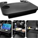 3 in 1 Car Steering Wheel Tray | Steering Wheel Desk with Car Seat Gap Filler Organizer, Car Food Tray Table for Eating Driver, Car Desk for Laptop Mount, Driving Companion for Productivity