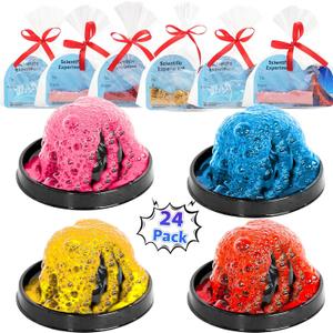 24 Pack Valentines Gifts for Kids-Volcano Eruption Science Kits with Valentines Cards, STEM Experiments for Classroom Exchange and Party Favors for Boys and Girls