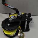 Truqual 2500lbs Heavy Duty Boat Trailer Winch with 23FT Strap, 2-Way Ratchet 4:1/ 8:1 Gear, Portable Hand Crank Winch for Boat, Truck, Trailer, RV, ATV, Jet Ski