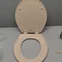 Bemis 500EC 068 Molded Wood Round Toilet Seat with Easy Clean and Change Hinge, 1 Pack, Fawn Beige