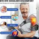 Heated Shoulder Wrap with Massage, Shoulder Heating Pad for Rotator Cuff Frozen Shoulder, Cordless Shoulder Heating Pads, Shoulder Massager with Heat