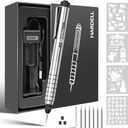 Electric Engraving Pen, HARDELL Engraver Tool 37000RPM, USB Cordless Engraving Machine for Artists&DIYers, Portable DIY Rotary Engraver for Jewelry Wood Glass Stone Carving (Silver)