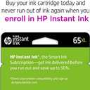 HP 65XL Black High-yield Ink Cartridge for HP Printers | Works with Printer Series: AMP 100, DeskJet 2600, 3700; ENVY 5000 | Eligible for Instant Ink | N9K04AN