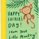 4 x Old English Co. Cute Father's Day Card from Young Children - From Your Little Monkey Card for Daddy from Son or Daughter - 1st Father's Day Card - New Dad Card | Blank Inside with Envelope