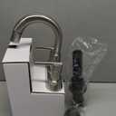 Delta Nicoli Centerset Brushed Nickel Bathroom Faucet with Sprayer, 4 Inch 3 Hole Bathroom Sink Faucet with Pull Out Sprayer, Push-Pop Drain, Stainless 25749LF-SSPD