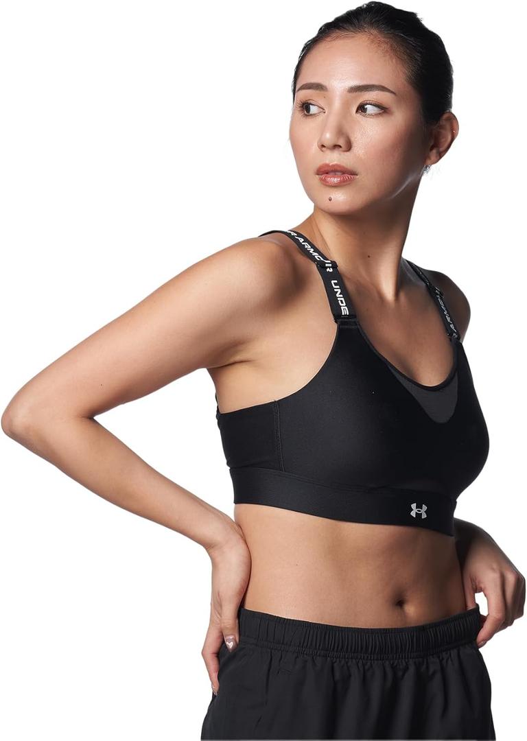 Under Armour Womens Infinity High Impact Sports Bra, (001) Black / / White, Small D-DD