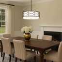 Black Chandeliers for Dining Room Light Fixture, 22" Foyer Lighting Fixtures Pendant Lights Kitchen Island Entryway Light Fixture Chandelier, Hanging Modern Farmhouse Chandelier for Living Room