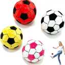 4Pack Soft Soccer Footbags, Juggling Balls for Foot Coordination, Lightweight Mini Kick Balls for Teens & Adults, Helps Improve Agility and Coordination Skills(Red+Black+White+Pink)