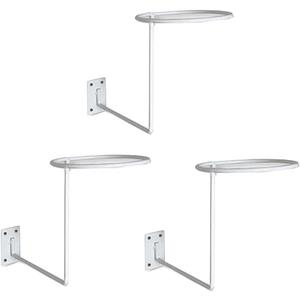 PEI Motorcycle Accessories Helmet Holder Jacket Hanger Wall Mounted Multifunctional Rack (White 3pc)