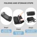 85L 29“ Foldable Rolling Backpack with Wheels, Soft-side Travel Duffle Bag with Separate Shoe Compartment, Full Quilted Bottom, Grey, 29.5"L x 14.2"H x 12.6"W