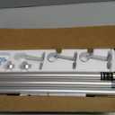 YaFex Heavy Duty Curtain Rods 32-150 Inch, 1 Inch Adjustable Silver Curtain Rod for Windows, Extra Long Window Treatment Rods with Aluminium Finials, Easy Installation