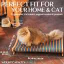 DIY Felt Cat Scratcher Bed, Durable Scratching Pad for Indoor Cats, Sturdy Solid Beech Wooden Cats Scratcher, Lounger & Sleep & Scratch (Extra-Larger), Brown