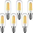 SHUWDKAR E14 LED Bulb 4W Equivalent 40W LED Candelabra Bulb Warm White 2700K Vintage E14 European Base Edison Bulb for Chandeliers, Ceiling Fan, Pendant, Non-Dimmable, Pack of 6