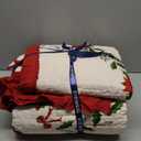 EVENHUG King Size Quilt Christmas Theme Bedding Sets with Pillow Shams Reversible Bedspread Coverlet Lightweight Christmas Festival Bed Cover for Bedroom Home Decoration (106"x96")