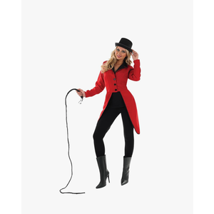 Fun shack Red Ringmaster Jacket Women, Circus Ringmaster Costume Women, Women Lion Tamer Costume, Ringleader Costume Women, M