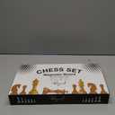 Wooden Magnetic Chess & Checkers Board Game, 15 Folding Chess Board | Solid Wood 2-in-1 Chess Sets for Adults with Storage Box, 2 Extra Queens, Portable Travel Chess Set for Kids & Beginners