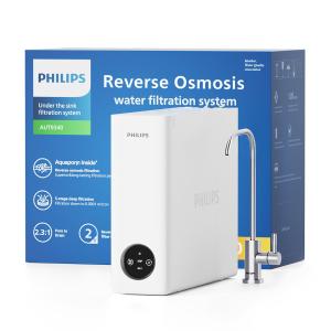 Philips AUT9340 Reverse Osmosis System, 400 GPD RO System, Tankless Under Sink Water Filter System,2.3:1 Pure to Drain Water Filtration, Reduces TDS, NSF/ANSI 372 Certified with No Standing Water