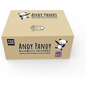 Andy Pandy Disposable Diapers Newborn, White, 8-16 lbs, 108 Count
