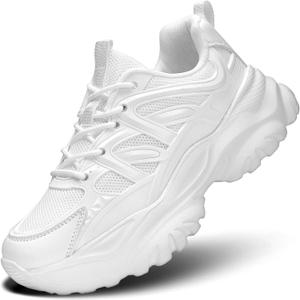 Women's Road Running Shoes Non Slip Ladies Walking Fashion Athletic Chunky Sneakers Work Gym Comfort Lightweight Mesh Soft Sole, Size 7