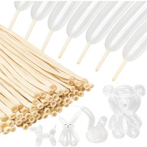 100Pcs 260 Balloons White Long Balloons for Balloon Garland Thickening Skinny Latex Twisting Balloon for Animals Modeling Christmas Birthday Wedding Party Decorations