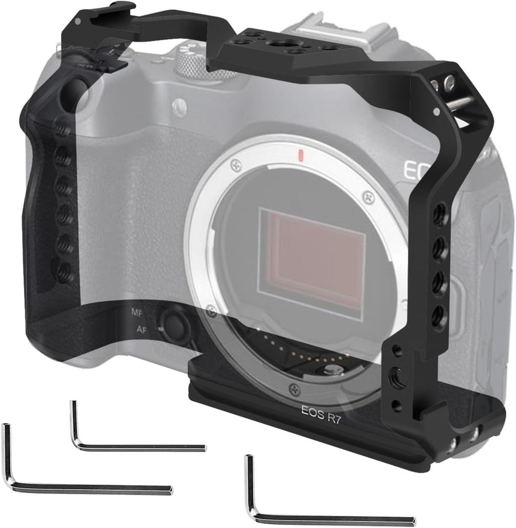 EOS R7 Camera Cage, EOS R7 Cage for Canon EOS R7 Camera Case Camera Rig Cold Shoe