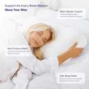 Mellow CloudAlign Memory Foam Pillow for Neck & Shoulder Support, High