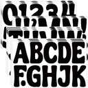 150 PCS Letter Stickers Large Bulletin Board Letters Alphabet Number Stickers Vinyl Waterproof Self-Adhesive Stick on Letters for Poster Board Mailbox Crafts Classroom Home Party Decor(Black, 3 Inch)