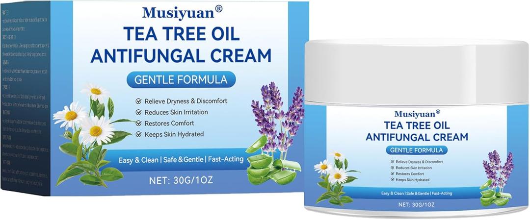 2 x Antifungal Cream, Anti Fungal Skin Cream for Athlete's Foot, Jock Itch, Ringworm, Soothing & Hydrating Formula (1)