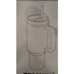 TEAMVV 40 oz Tumbler with Handle and Straw Stainless Steel Vacuum Insulated Tumbler Tea or Iced Coffee Mug for Hot or Cold Beverages 40 oz Tumbler with Handle(Black)